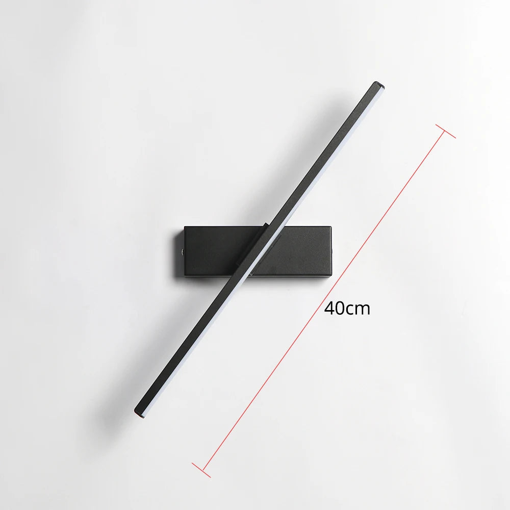 330° Rotatable LED Bedside Wall Light – Adjustable Aluminum Indoor Wall Lamp for Bedroom (AC 90–260V)