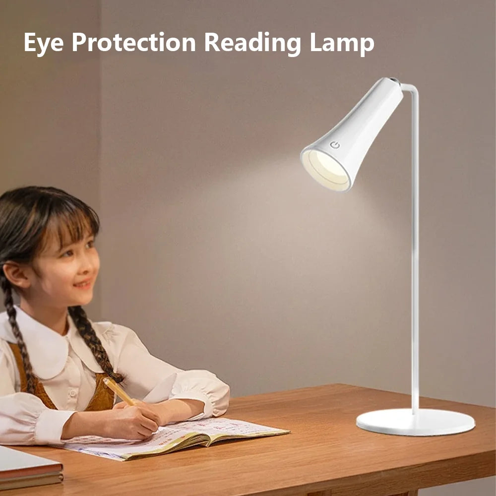 5-in-1 Rechargeable LED Desk Lamp – Eye-Protection Table Lamp with Magnetic Clip, Night Light & Power Bank for Study and Reading