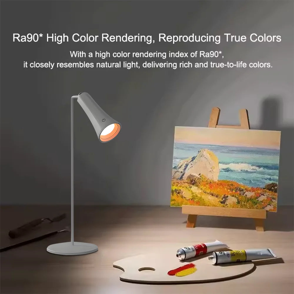 5-in-1 Rechargeable LED Desk Lamp – Eye-Protection Table Lamp with Magnetic Clip, Night Light & Power Bank for Study and Reading