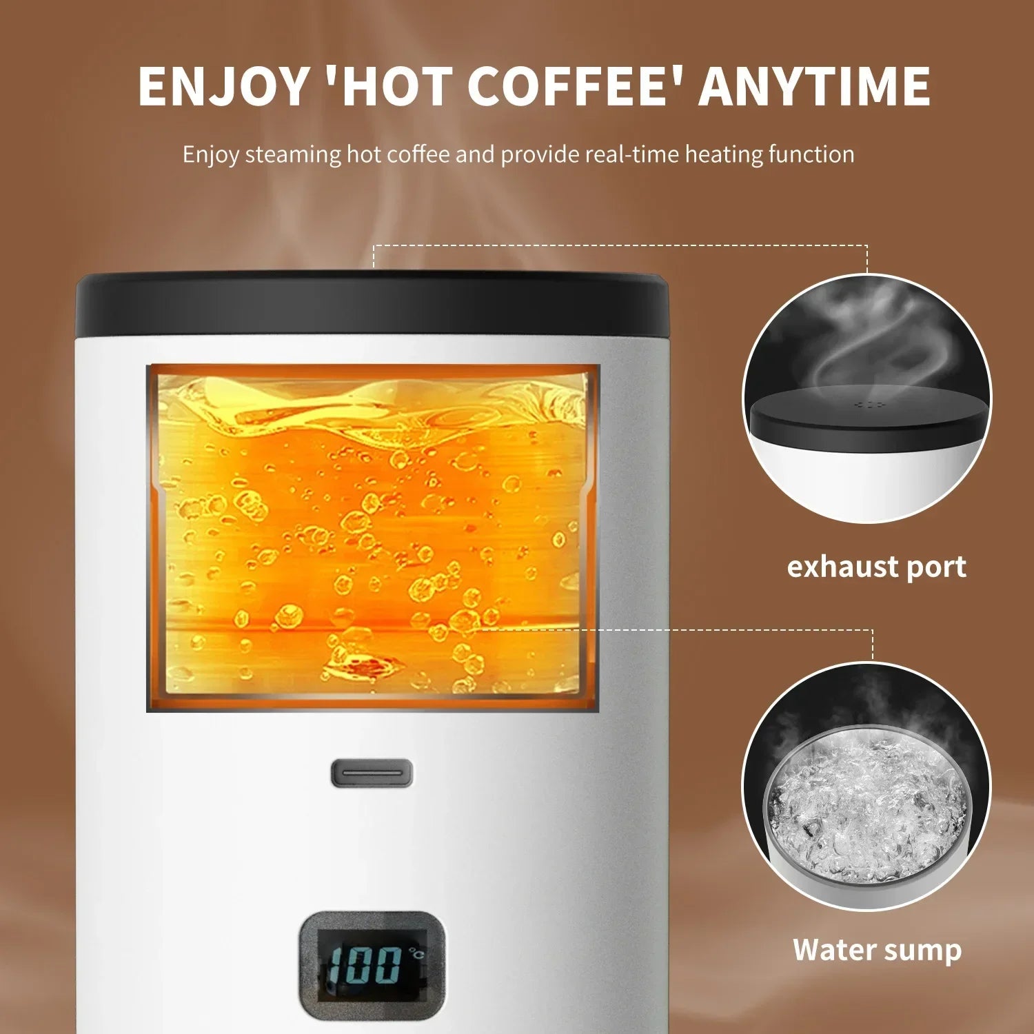 Portable Electric Capsule Coffee Maker – Cordless Heated Coffee Machine for Car, Home & Camping