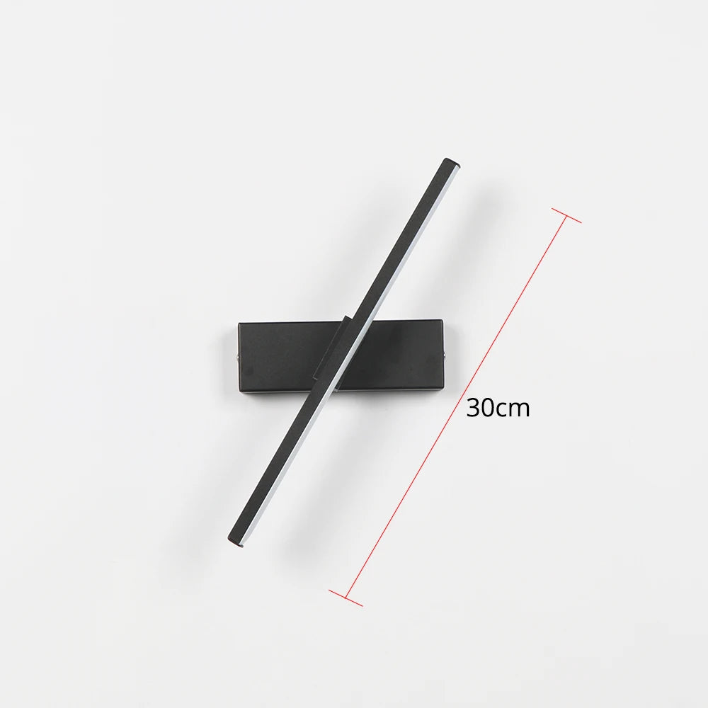 330° Rotatable LED Bedside Wall Light – Adjustable Aluminum Indoor Wall Lamp for Bedroom (AC 90–260V)