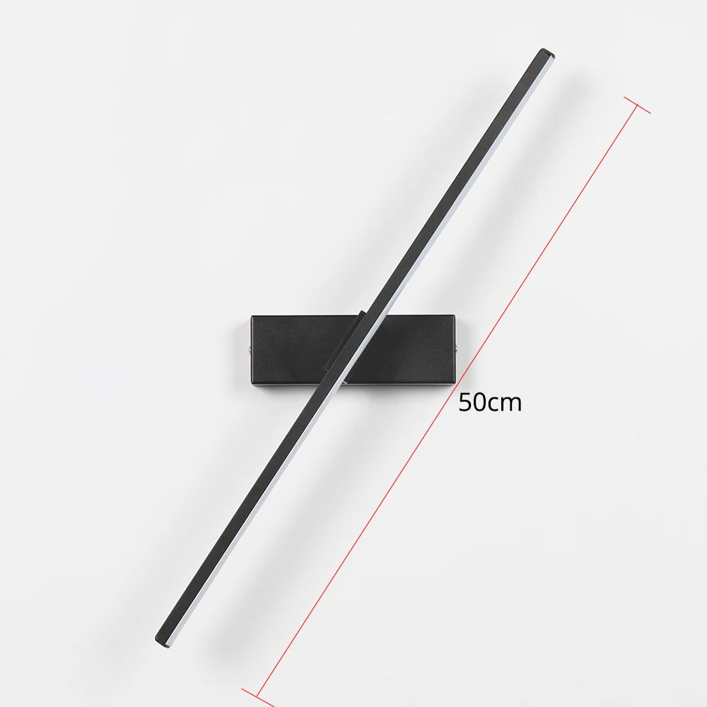 330° Rotatable LED Bedside Wall Light – Adjustable Aluminum Indoor Wall Lamp for Bedroom (AC 90–260V)